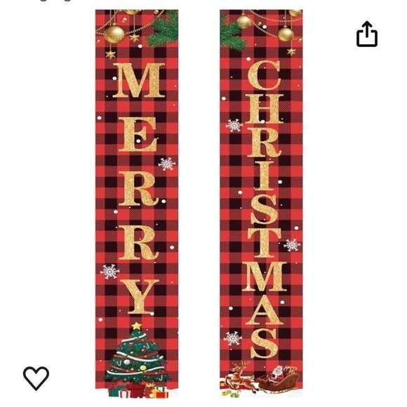 NEW Christmas Decorations Merry Christmas Banner Decor Porch Sign, Porch Banner - Picture 2 of 4